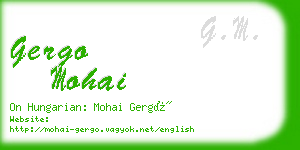 gergo mohai business card